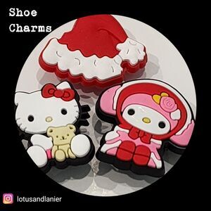 Shoe Charms"Sanrio Christmas- Hello Kitty, My Melody" Set of 3